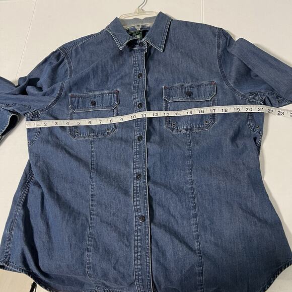 Vtg Ralph Lauren Jean Company Denim Shirt Large Button Down Long Sleeve Cotton - Picture 11 of 14